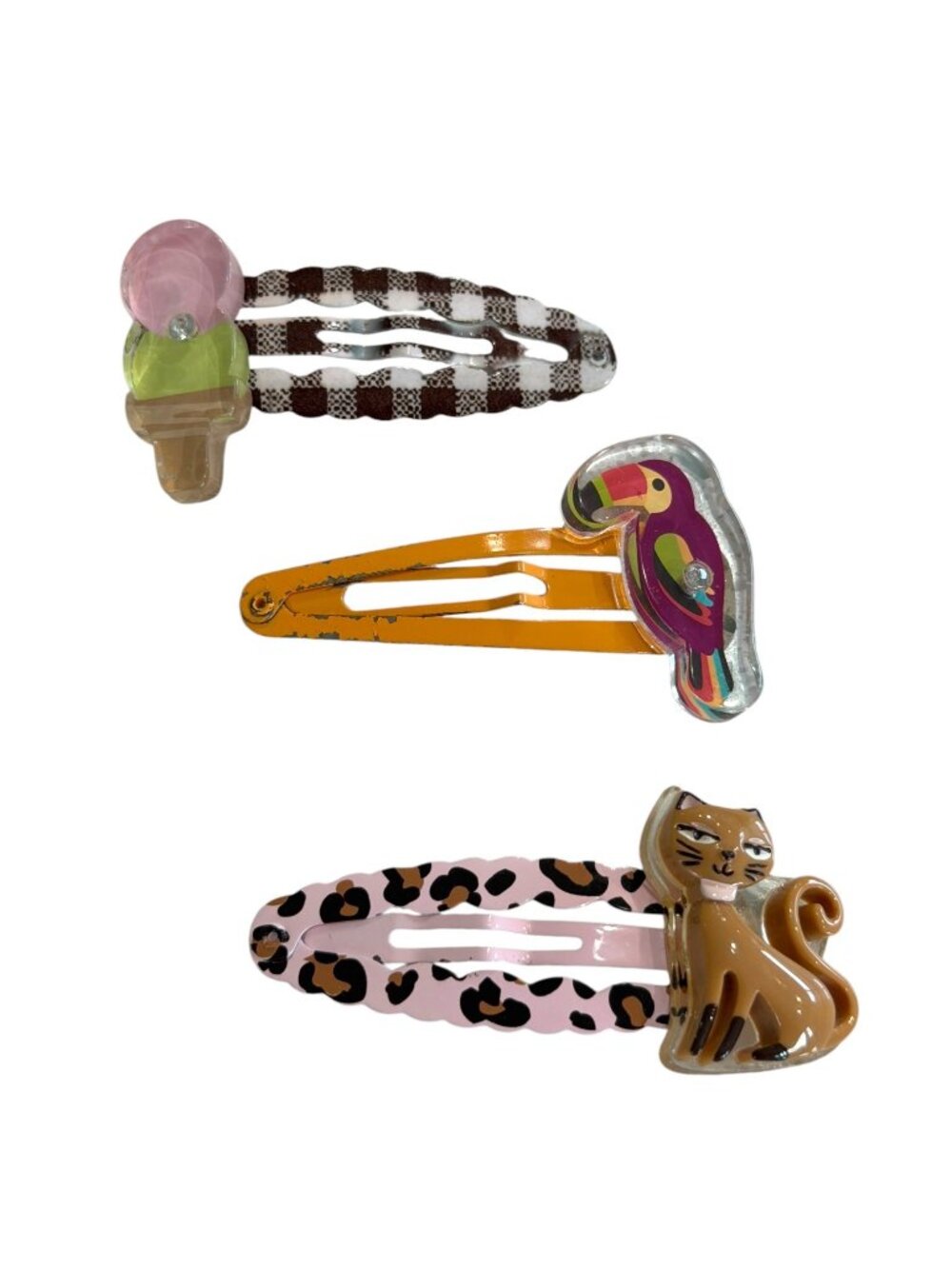 Gymboree Vintage Y2K Vintage Girls Hair Clips Snap Barrettes Lot